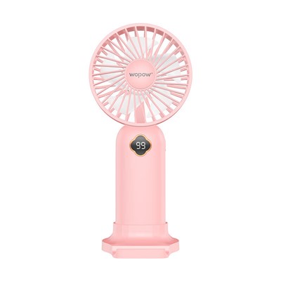 沃品(WOPOW)手持小風(fēng)扇迷你usb小型隨身充電式辦公室 多功能手持?jǐn)?shù)顯小風(fēng)扇 FA20 粉色